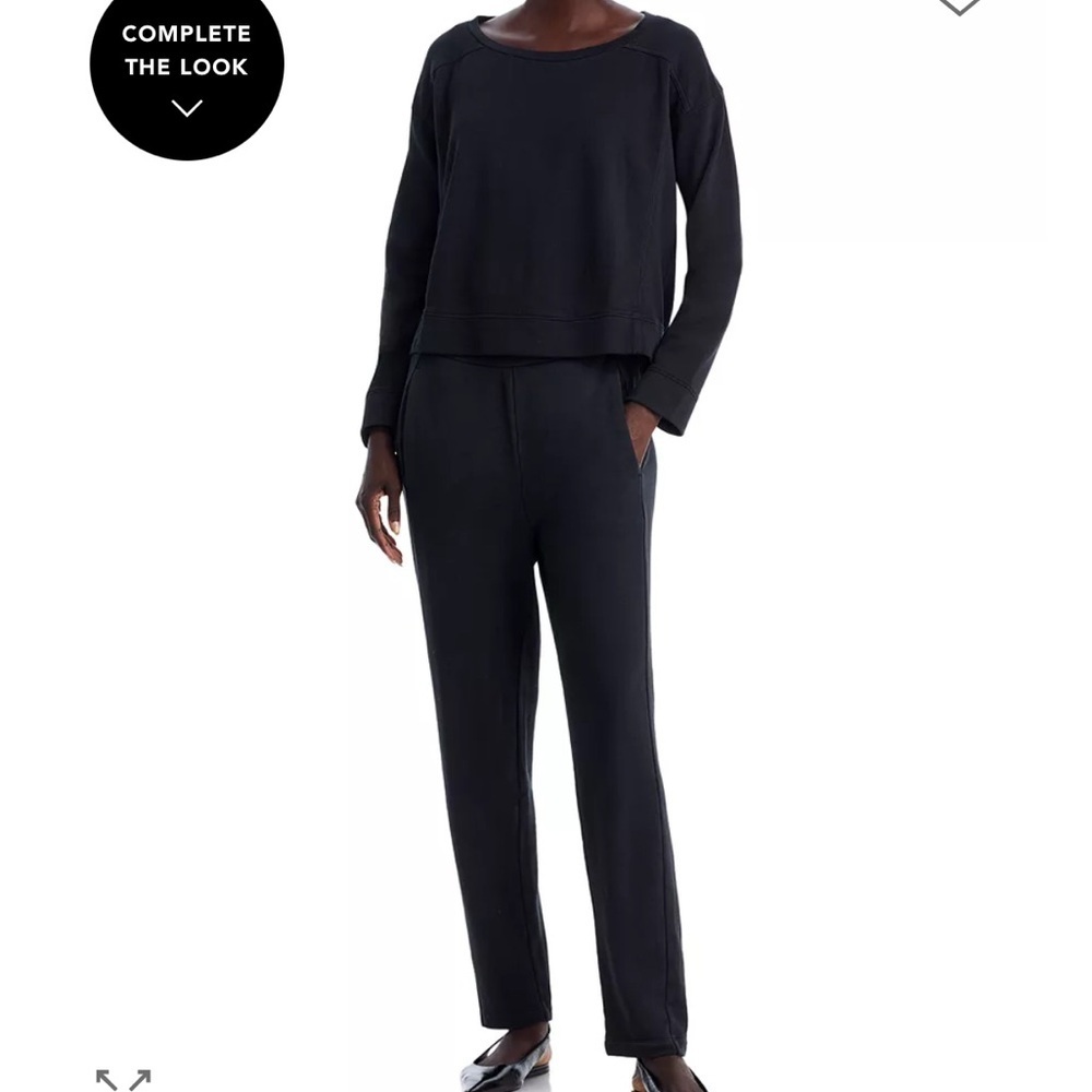 Eileen Fisher Black Slouch Ankle Pant XS